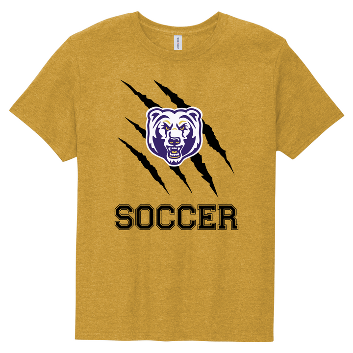 T-SHIRT : BEAR SCRATCH W/ PURPLE BEAR HEAD