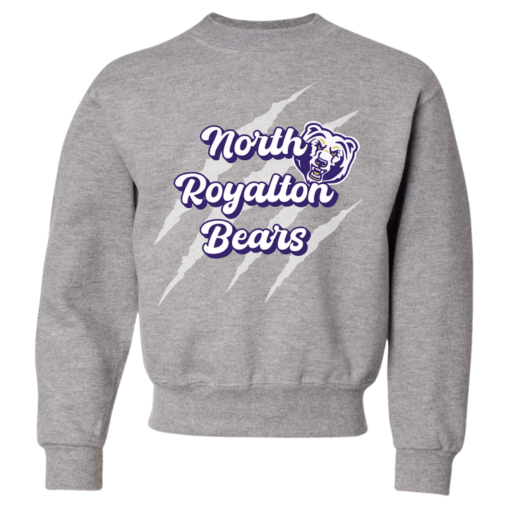 YOUTH CREWNECK : NR BEAR & SCRATCH