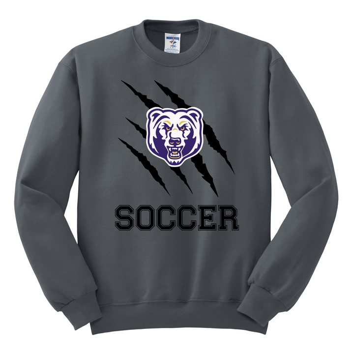 CREWNECK : BEAR SCRATCH W/ PURPLE BEAR HEAD