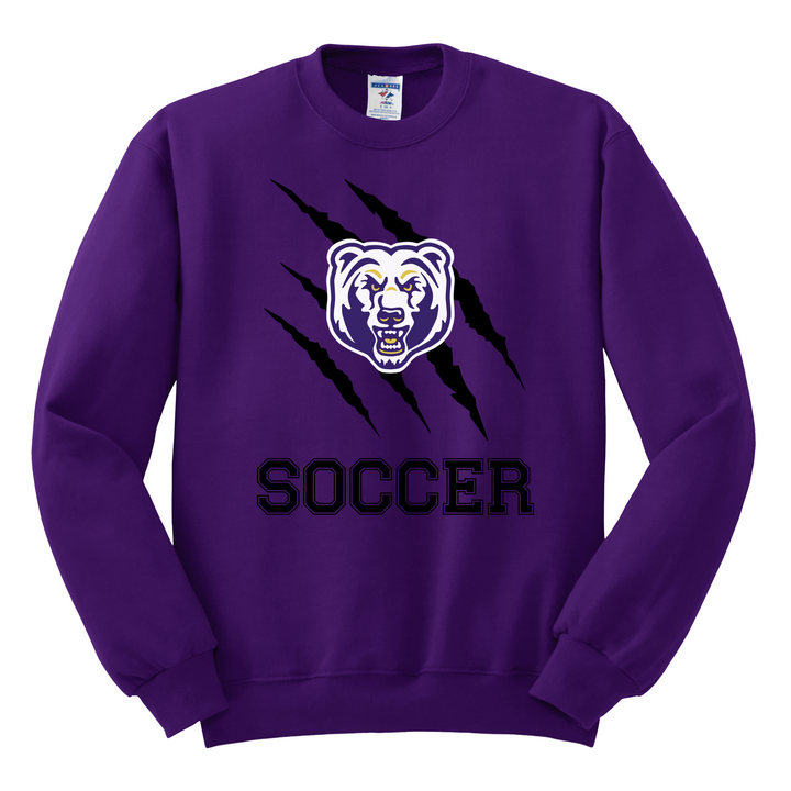 CREWNECK : BEAR SCRATCH W/ PURPLE BEAR HEAD