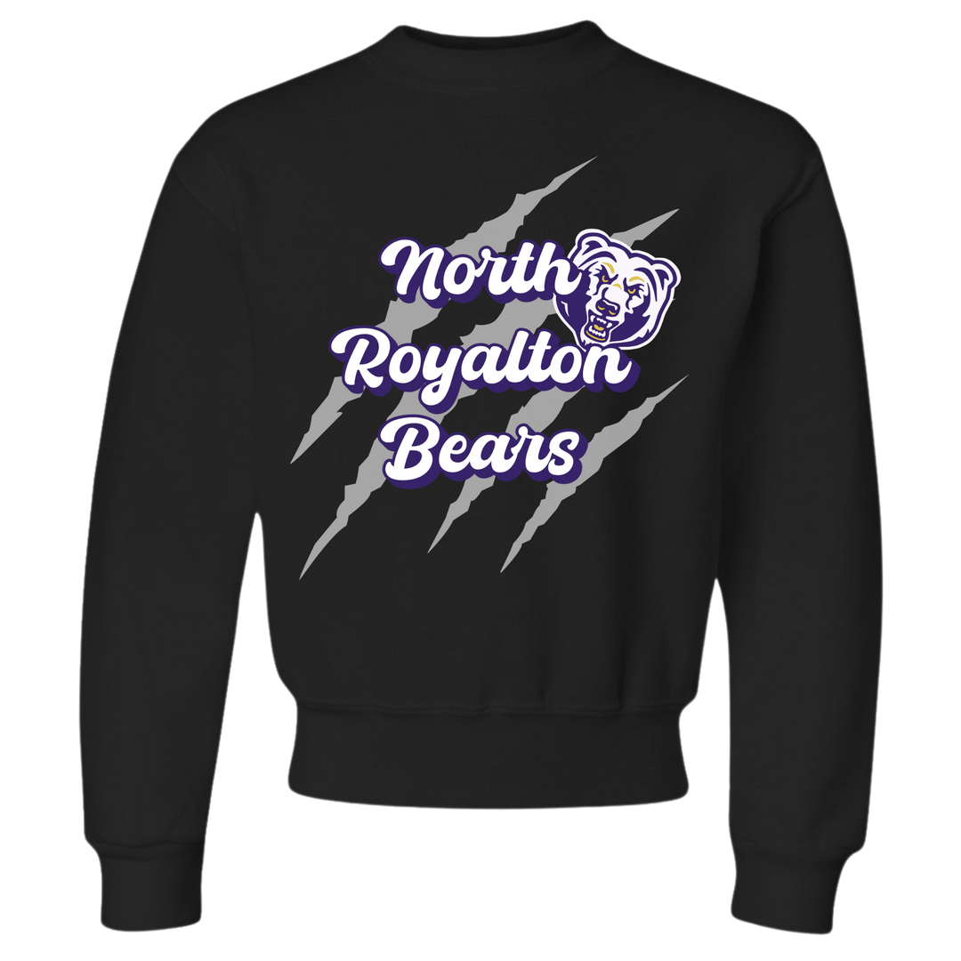 YOUTH CREWNECK : NR BEAR & SCRATCH