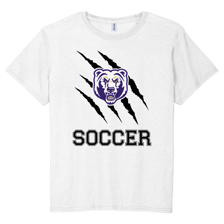 T-SHIRT : BEAR SCRATCH W/ PURPLE BEAR HEAD