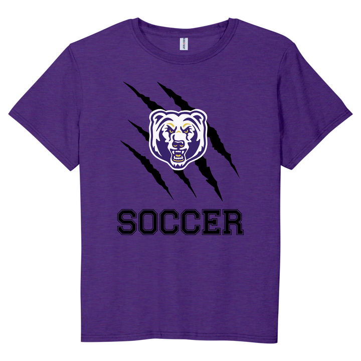 T-SHIRT : BEAR SCRATCH W/ PURPLE BEAR HEAD