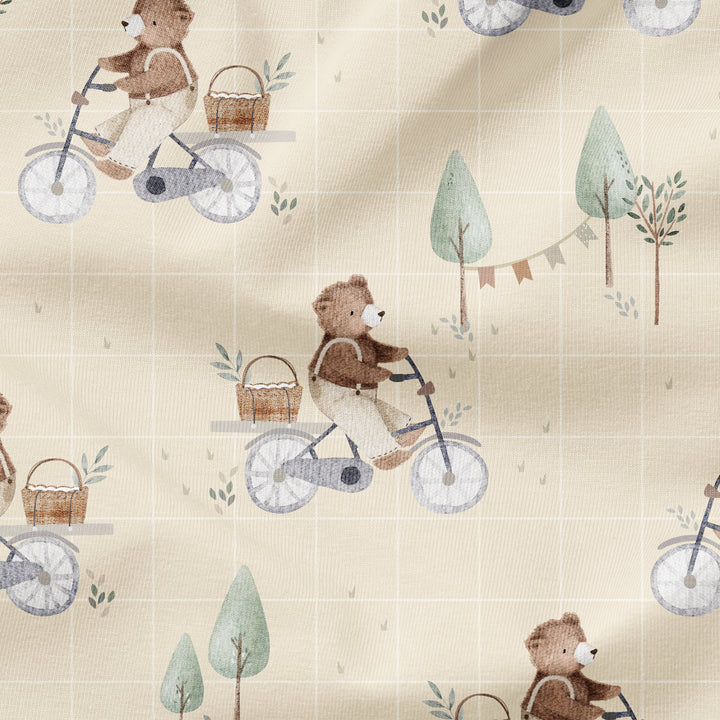 ALF THE BEAR ON THE BIKE