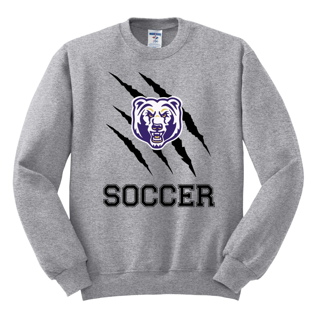 CREWNECK : BEAR SCRATCH W/ PURPLE BEAR HEAD