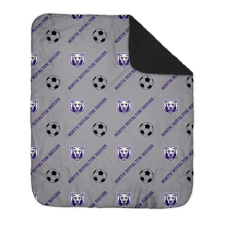 BLANKETS : SOCCER BALL/BEAR HEAD REPEAT