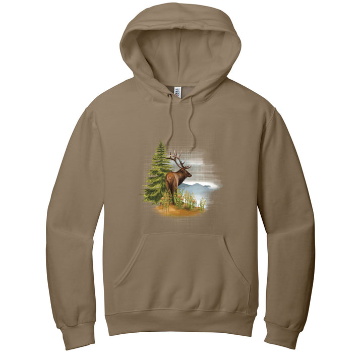 HOODIE : BULL ELK IN THE FOREST