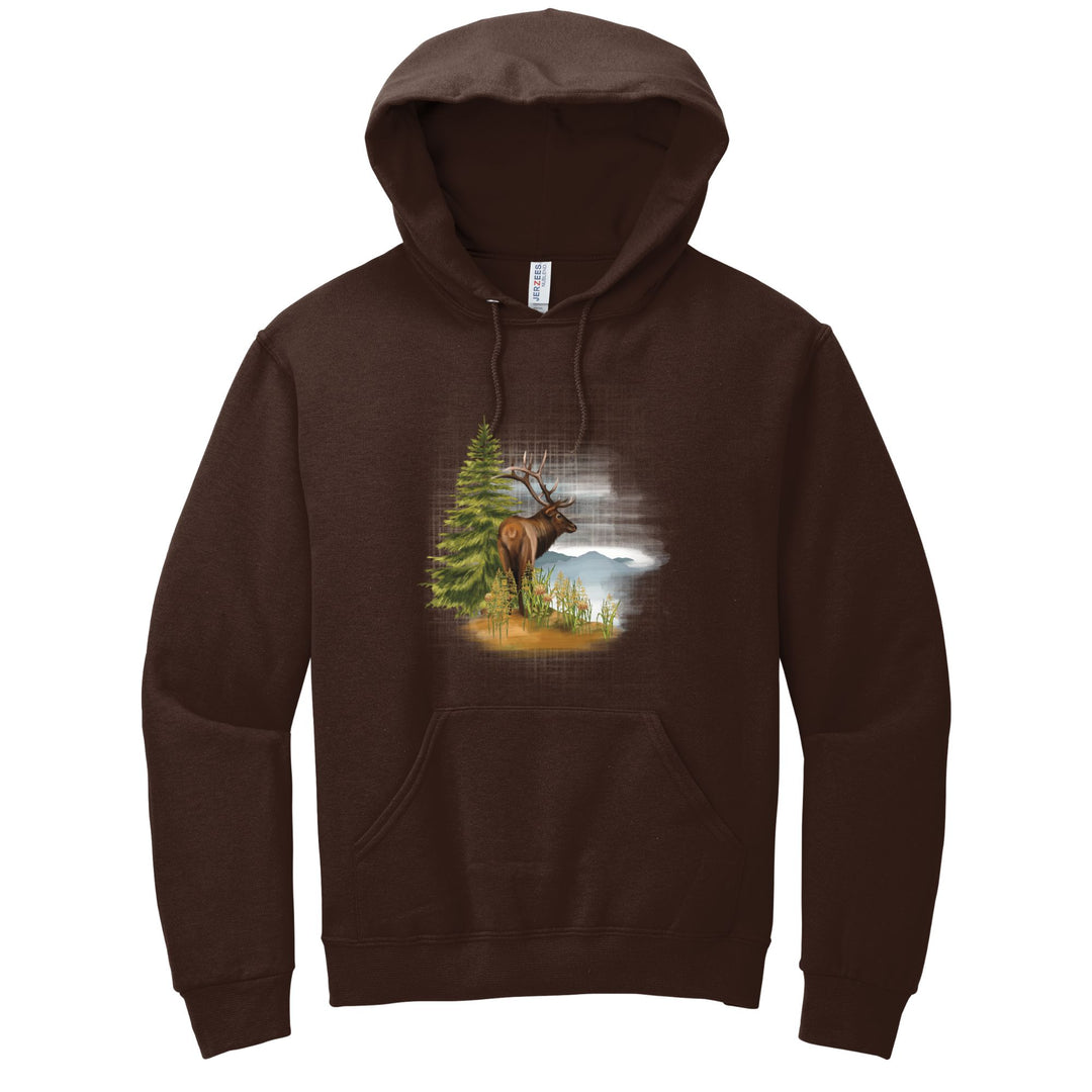 HOODIE : BULL ELK IN THE FOREST