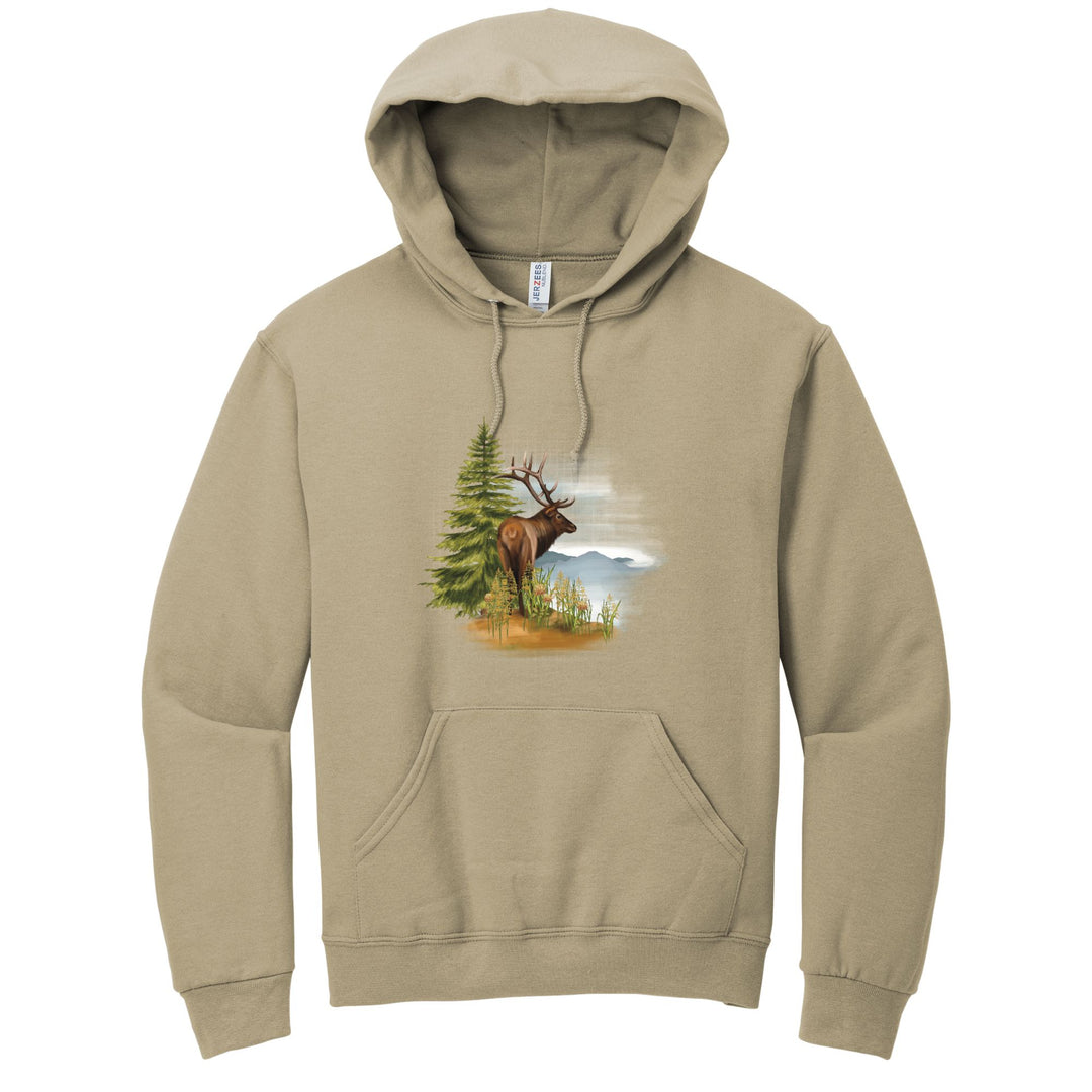 HOODIE : BULL ELK IN THE FOREST