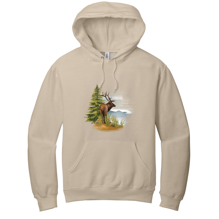 HOODIE : BULL ELK IN THE FOREST