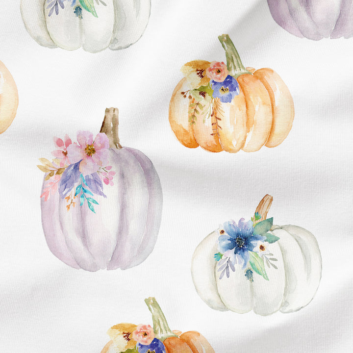 PRETTY FLORAL PUMPKINS