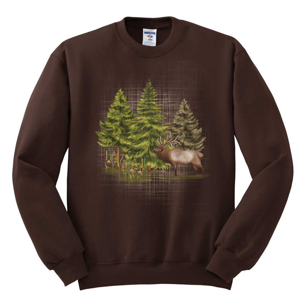 CREWNECK : BUGLING ELK