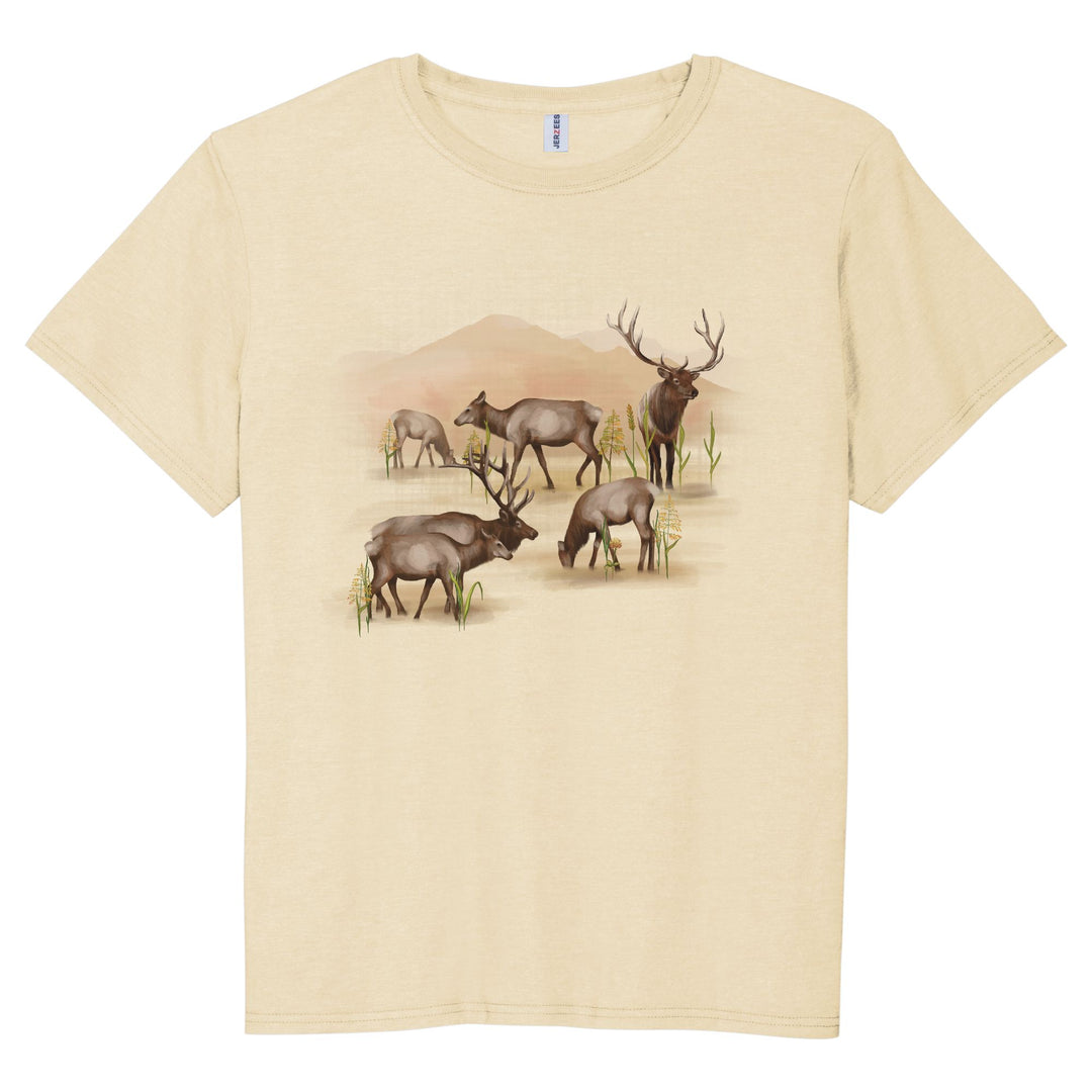 T-SHIRT : ELK HERD IN THE FIELD