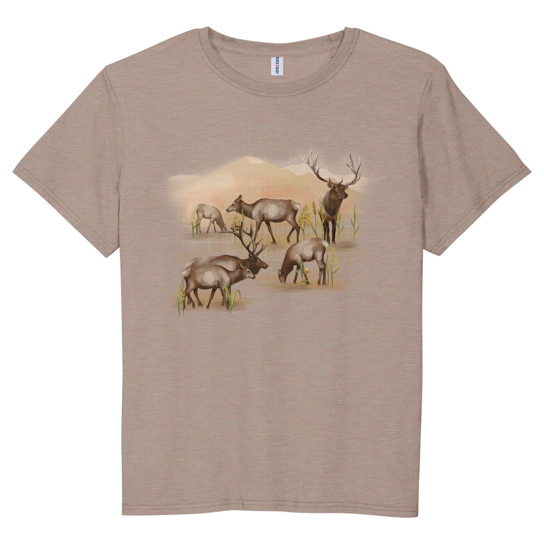 T-SHIRT : ELK HERD IN THE FIELD