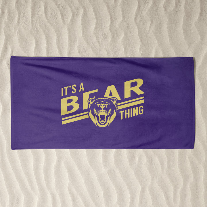 BEACH TOWEL : ITS A BEAR THING