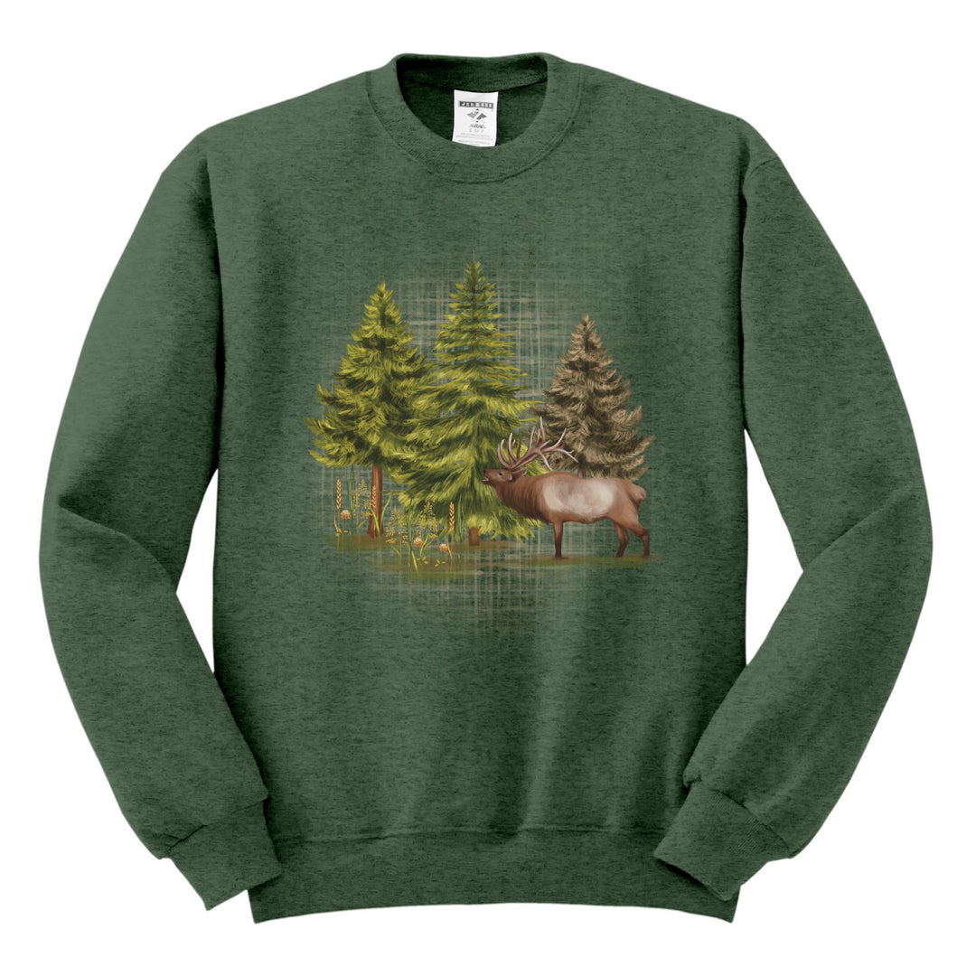 CREWNECK : BUGLING ELK