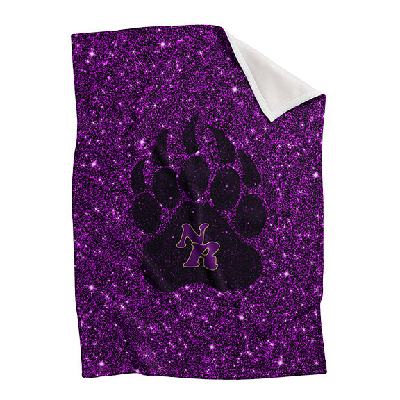 BLANKETS : NR FAUX GLITTER PAW