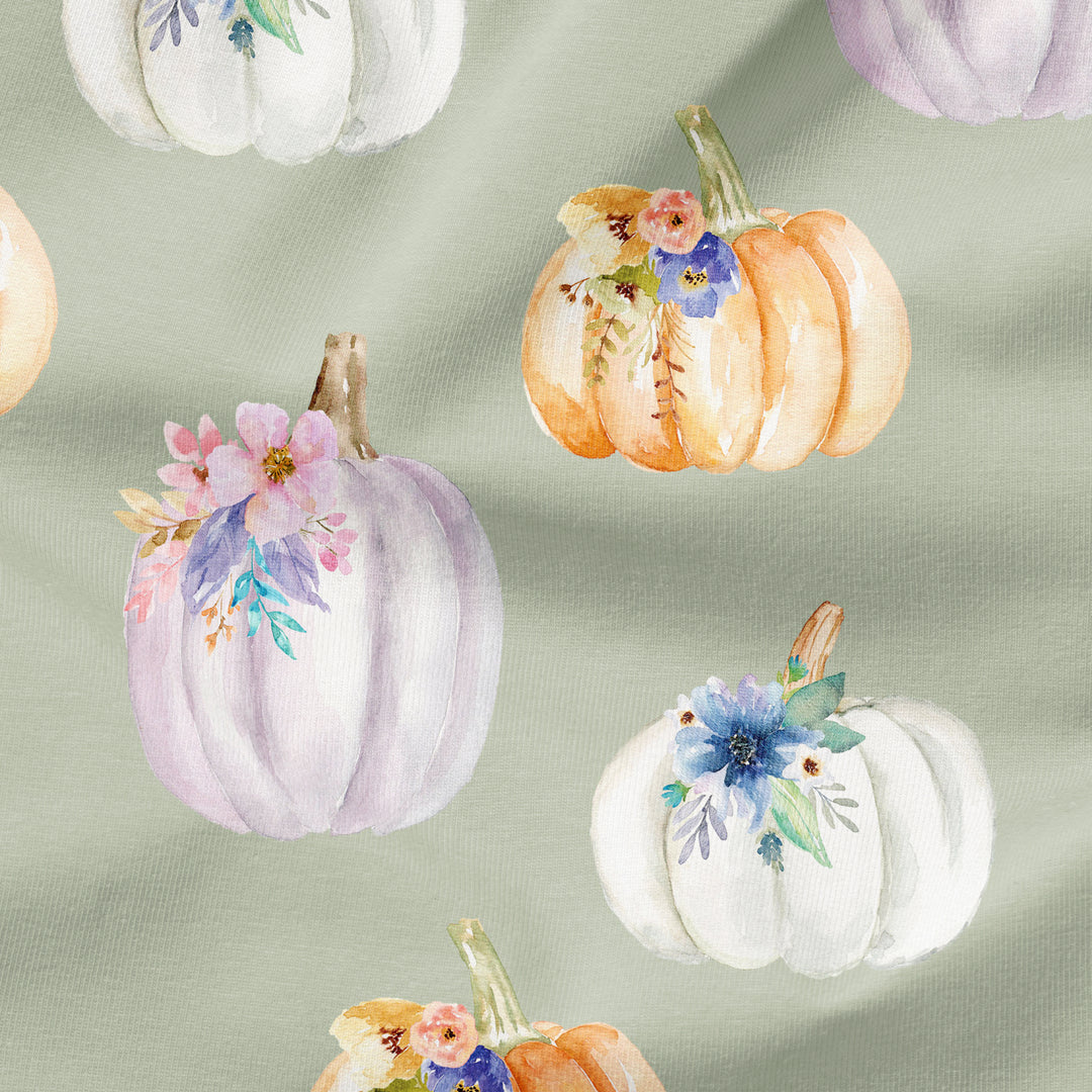 PRETTY FLORAL PUMPKINS