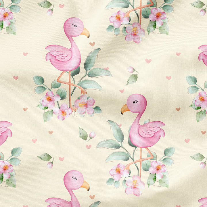 TROPICAL FLORAL FLAMINGO