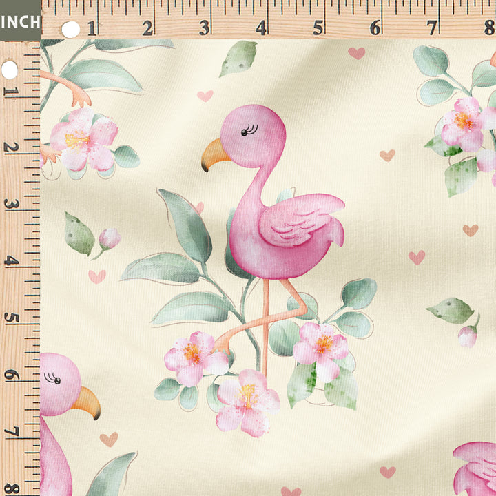 TROPICAL FLORAL FLAMINGO