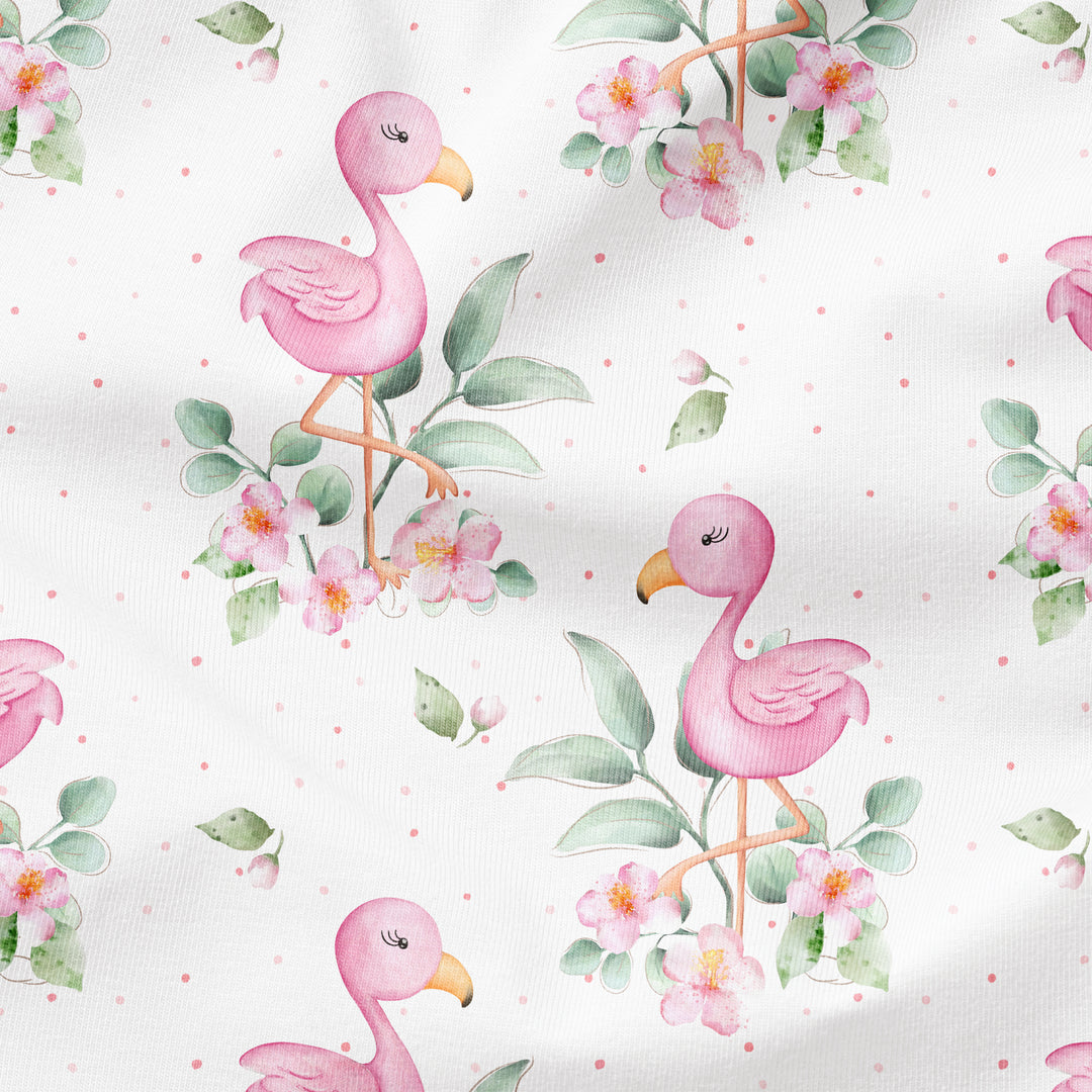 TROPICAL FLORAL FLAMINGO