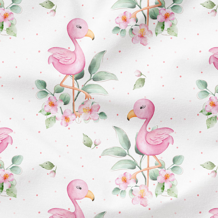 TROPICAL FLORAL FLAMINGO