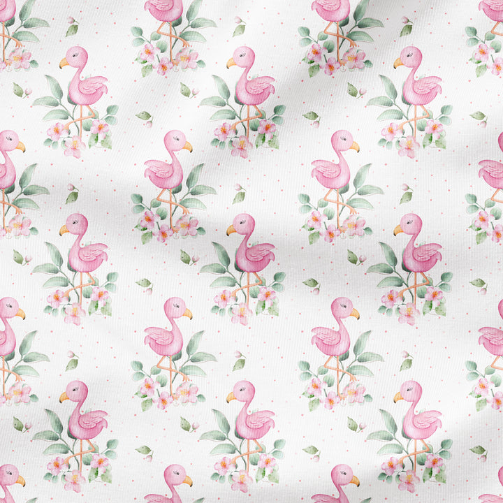 TROPICAL FLORAL FLAMINGO