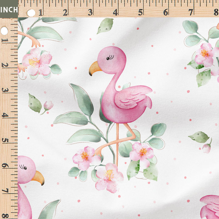 TROPICAL FLORAL FLAMINGO