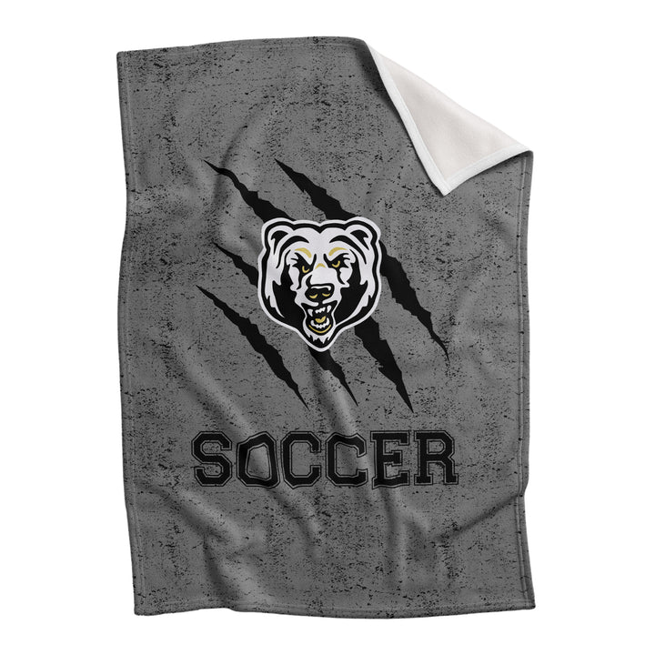 BLANKETS : BEAR SCRATCH W/ BLACK BEAR HEAD