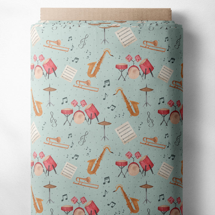 MUSIC (LIGHT TEAL W/POLKA DOTS)