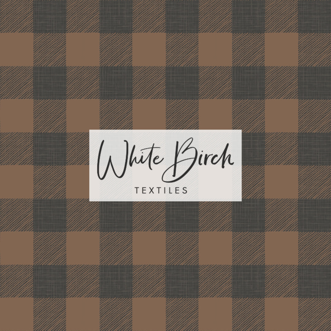 PLAID (DUSKY BLUE & BROWN)