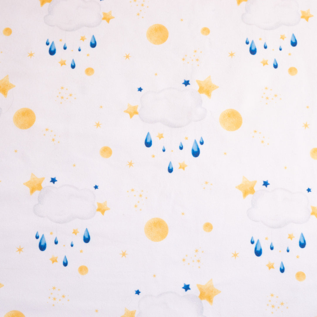 RAIN CLOUDS W/ MOON & STARS (BLUE & GOLD) - DBP